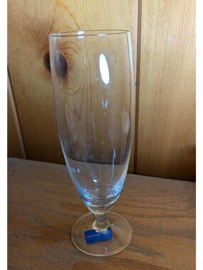 Oneida Schott Zweisel Footed Pilsner Champagne Glass Goblet 16 Fl Oz Crystal